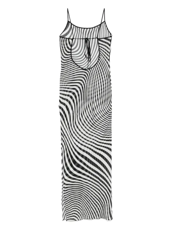 Maison Close Zebra Print Maxi Dress - Black
