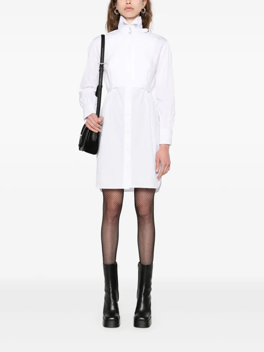 Alexander McQueen Blousejurk met geplooid vlak Wit