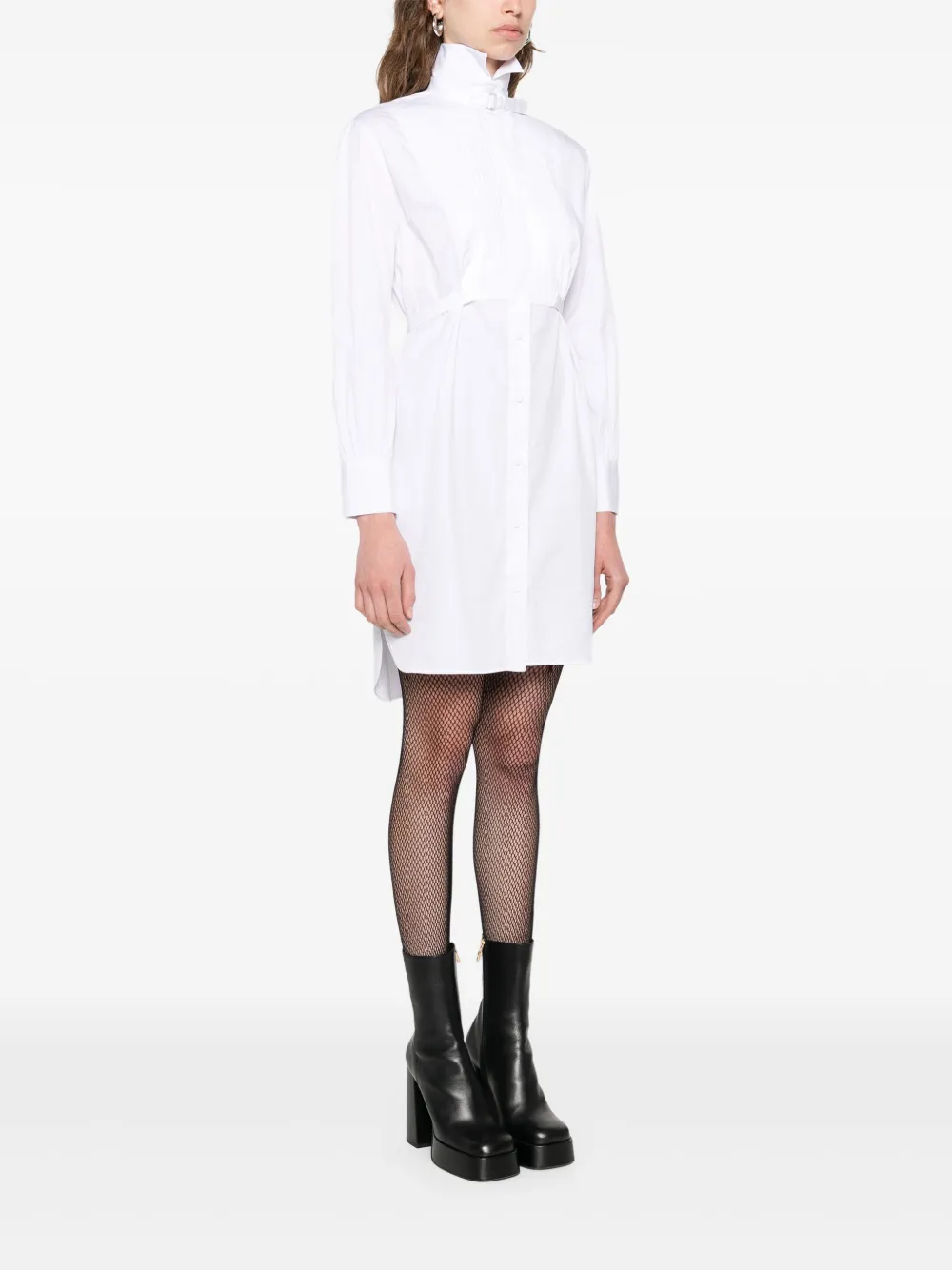 Alexander McQueen Blousejurk met geplooid vlak Wit