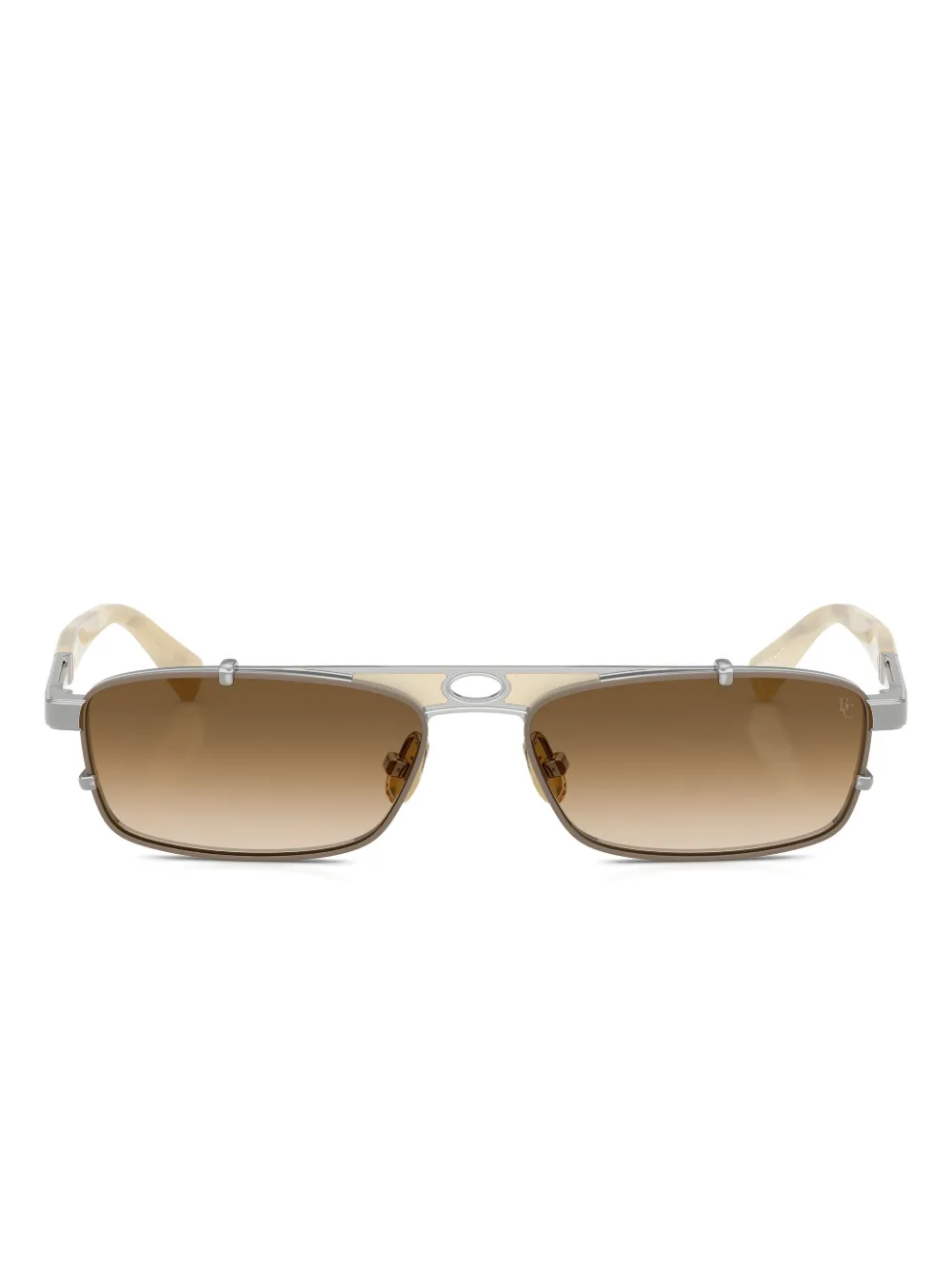 Brunello Cucinelli Paloma rectangle-frame sunglasses Zilver