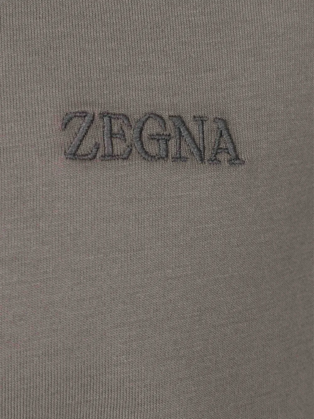 ZEGNA LOGO-EMBROIDERED COTTON T-SHIRT