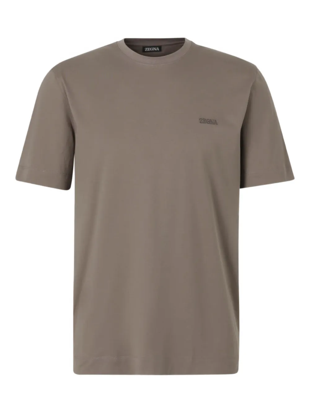 Zegna playera de algodón con logo bordado | marrón | Image 1