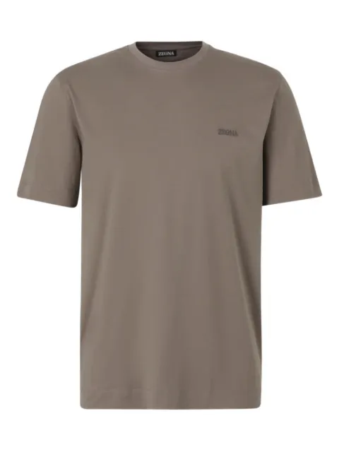 Zegna t-shirt en coton à logo brodé