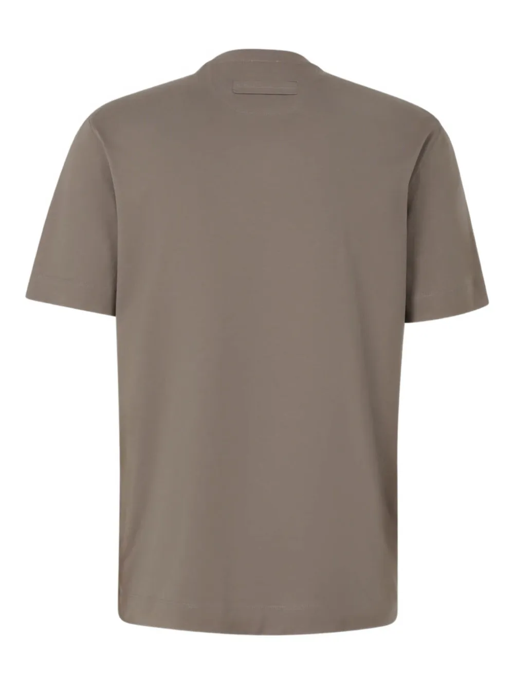 Zegna Katoenen T-shirt met geborduurd logo - Bruin