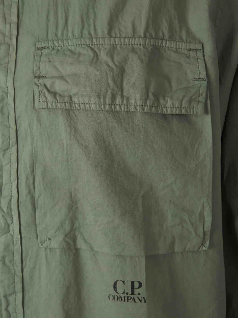 C.P. Company Shirtjack met logoprint Groen