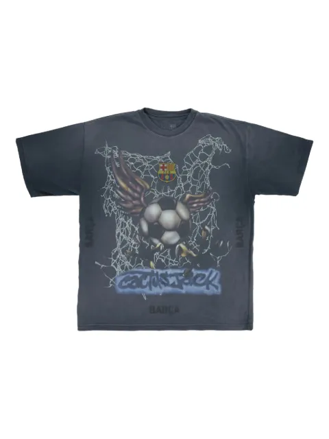 Travis Scott x Nike x FCB washed spray T-shirt