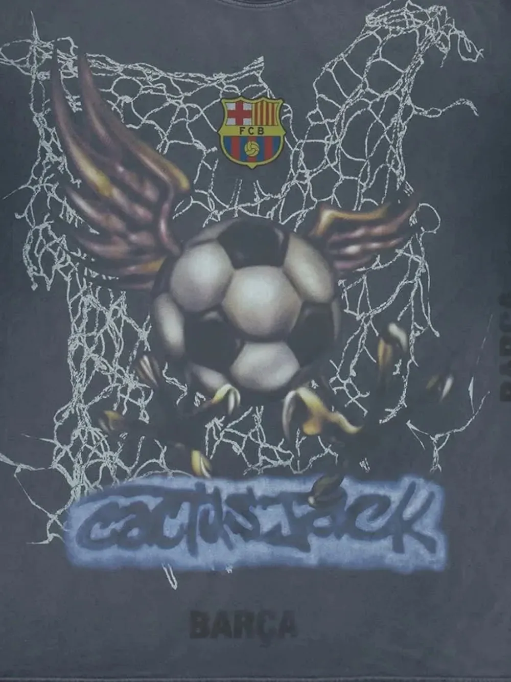 Travis Scott x Nike x FCB T-shirt met spray-effect - Zwart