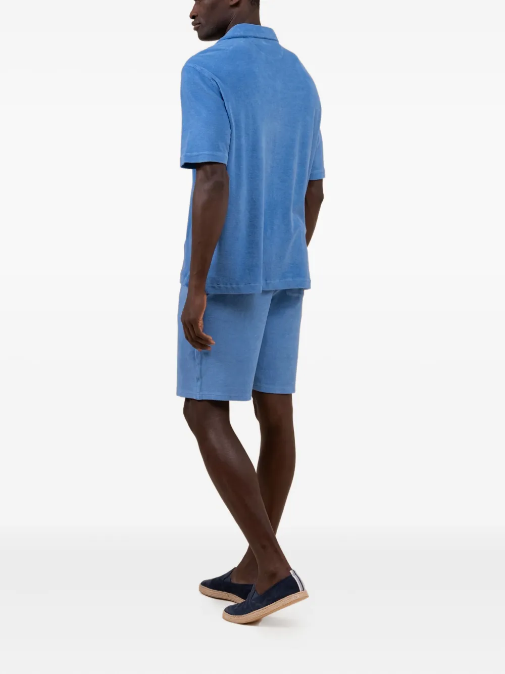Fedeli Terry-cloth Shirt In Blue