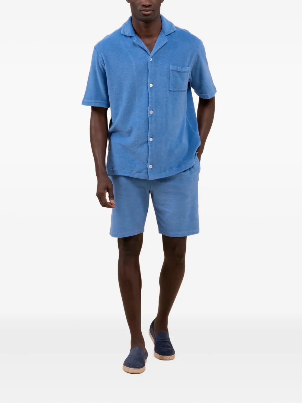 Fedeli Badstof overhemd - Blauw