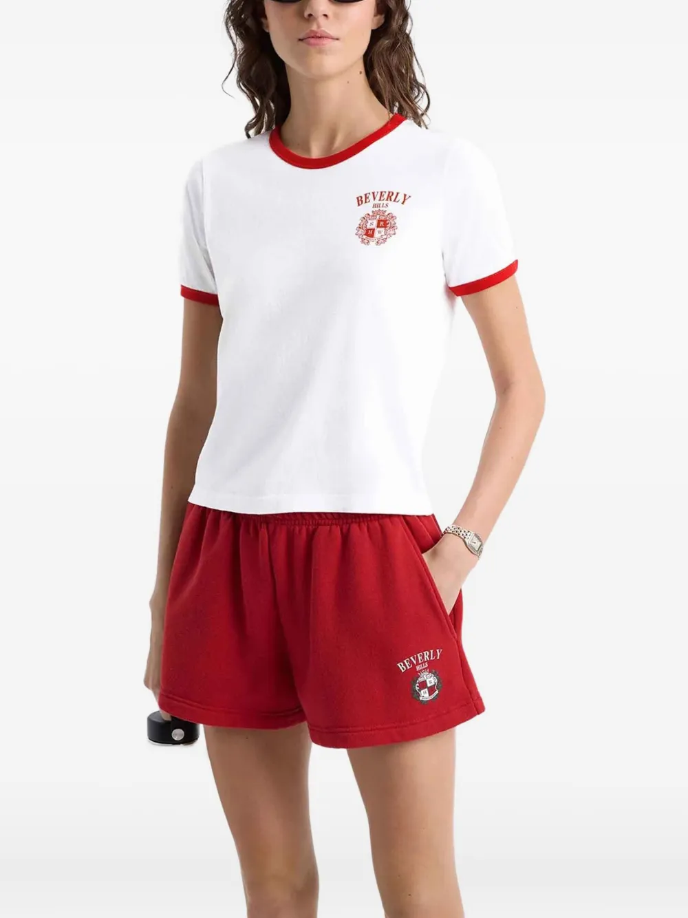 Sporty & Rich Sport bermuda shorts Rood