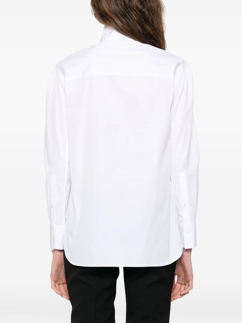 Alexander McQueen Blouse met geplooid vlak Wit