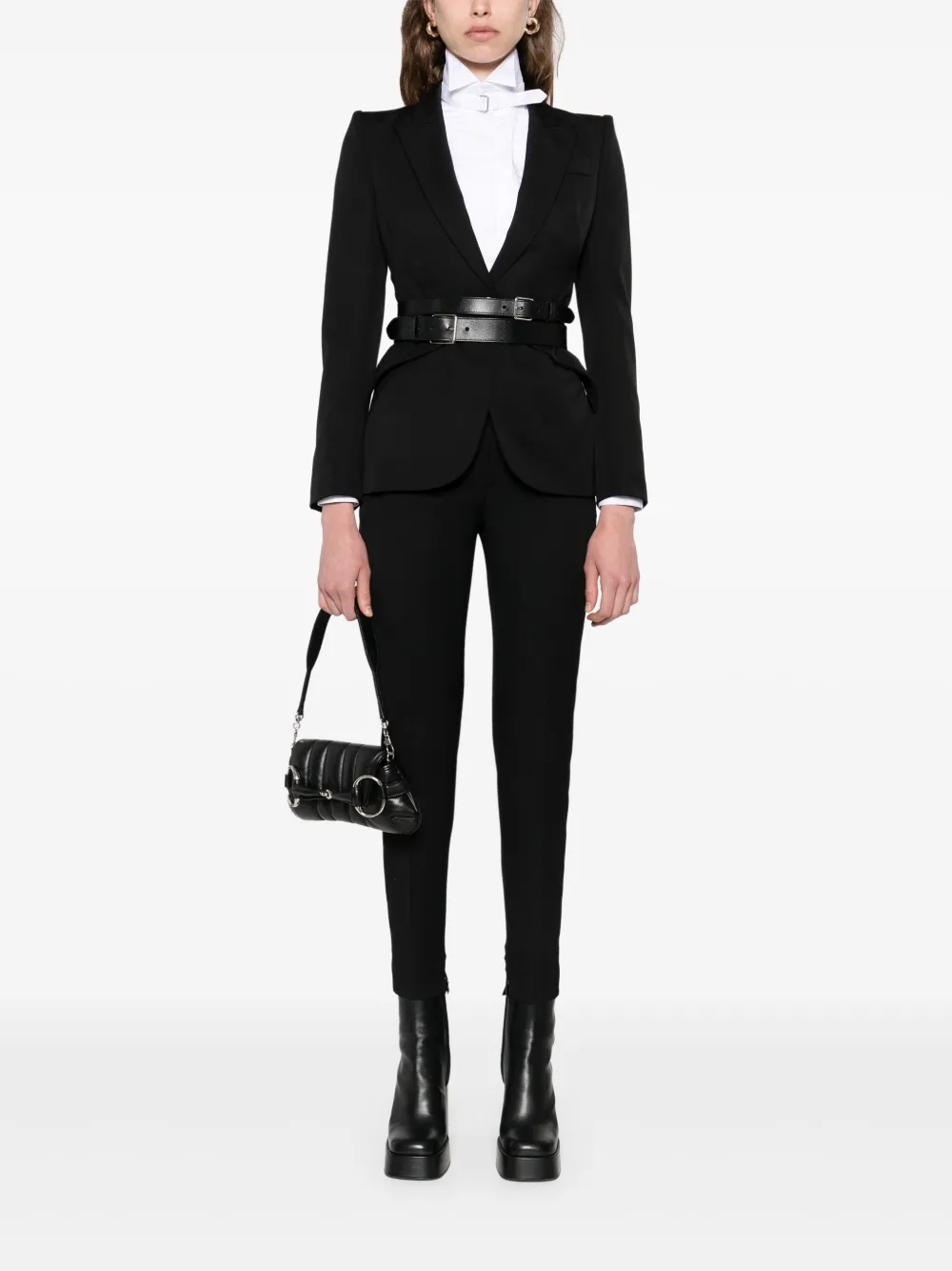 Alexander McQueen Blouse met geplooid vlak Wit