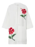 Oroton floral-embroidered dress - White