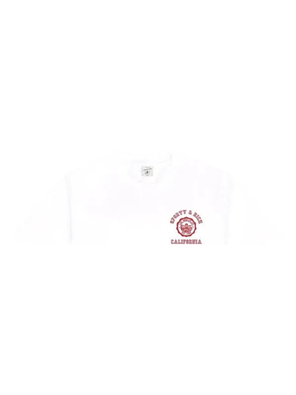 ★Sporty & Rich★カリフォルニア エンブレム リンガーTシャツ SPORTY＆RICH California Emblem Ringer Tee White（スポーティ