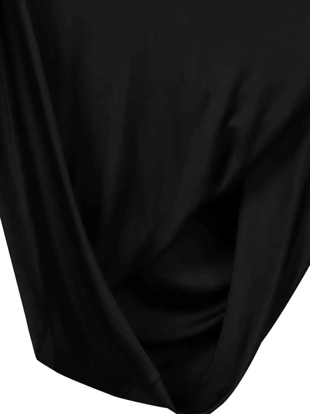 Victoria Beckham crystal-embellished draped midi dress Zwart