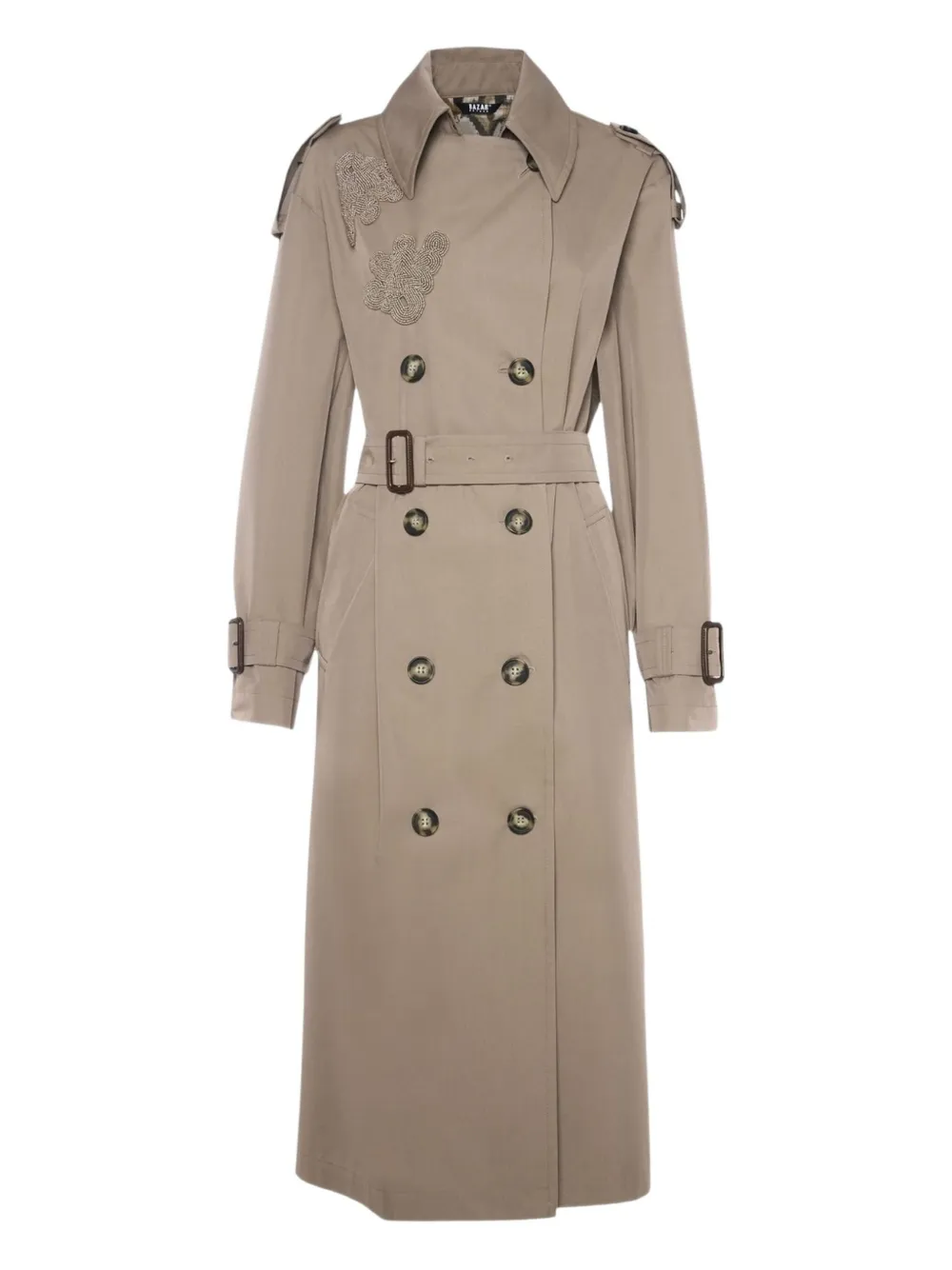 Bazar Deluxe double-breasted trench coat | Brown | Image 1