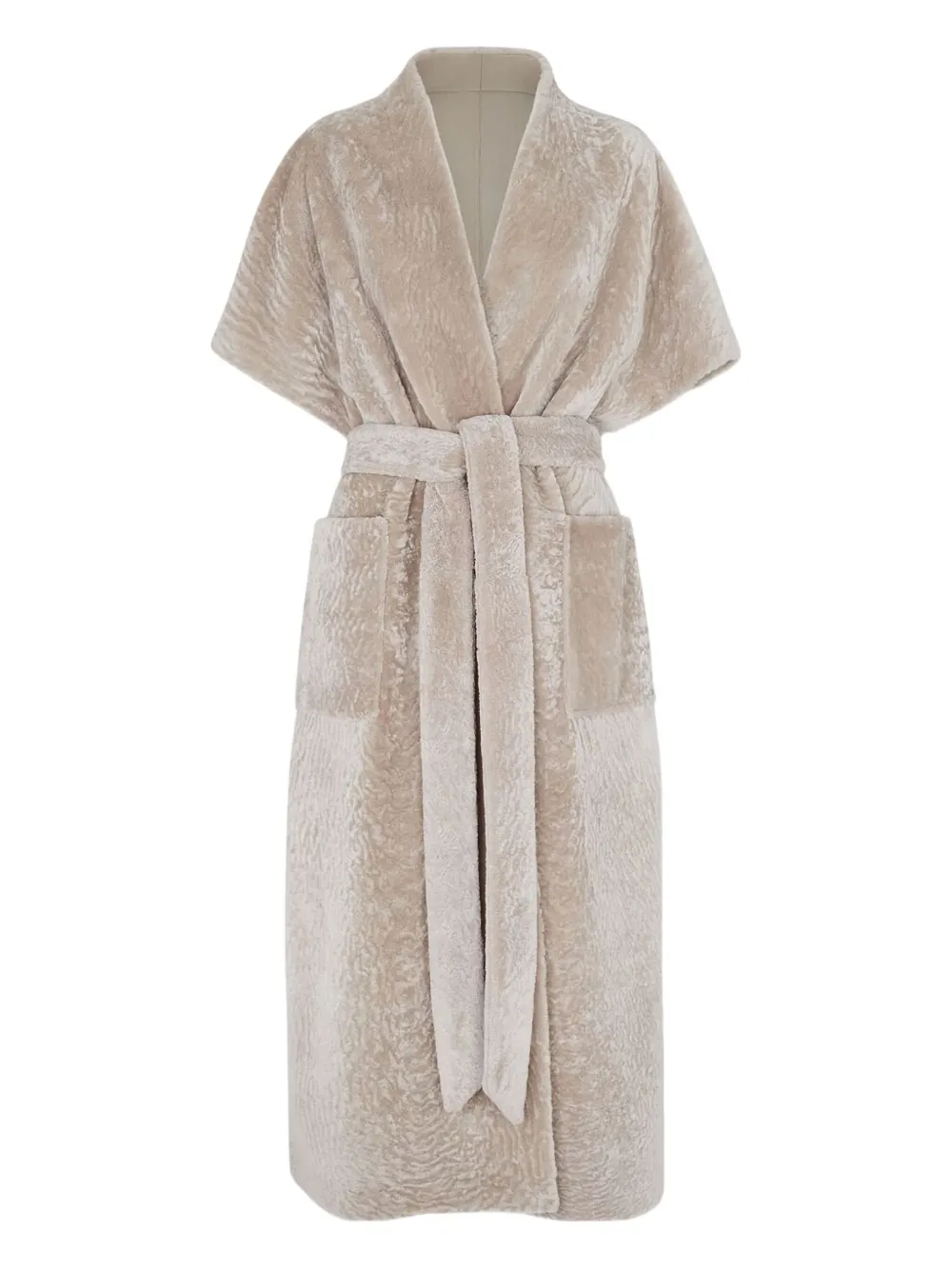 FENDI belted short-sleeve coat | Neutrals | Image 1