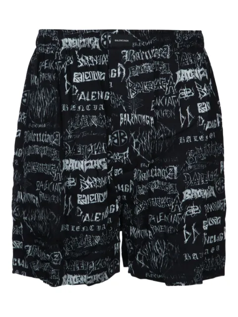 Balenciaga logo-print shorts 