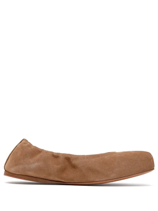 Alaïa Suede Ballet Flats | Brown | FARFETCH