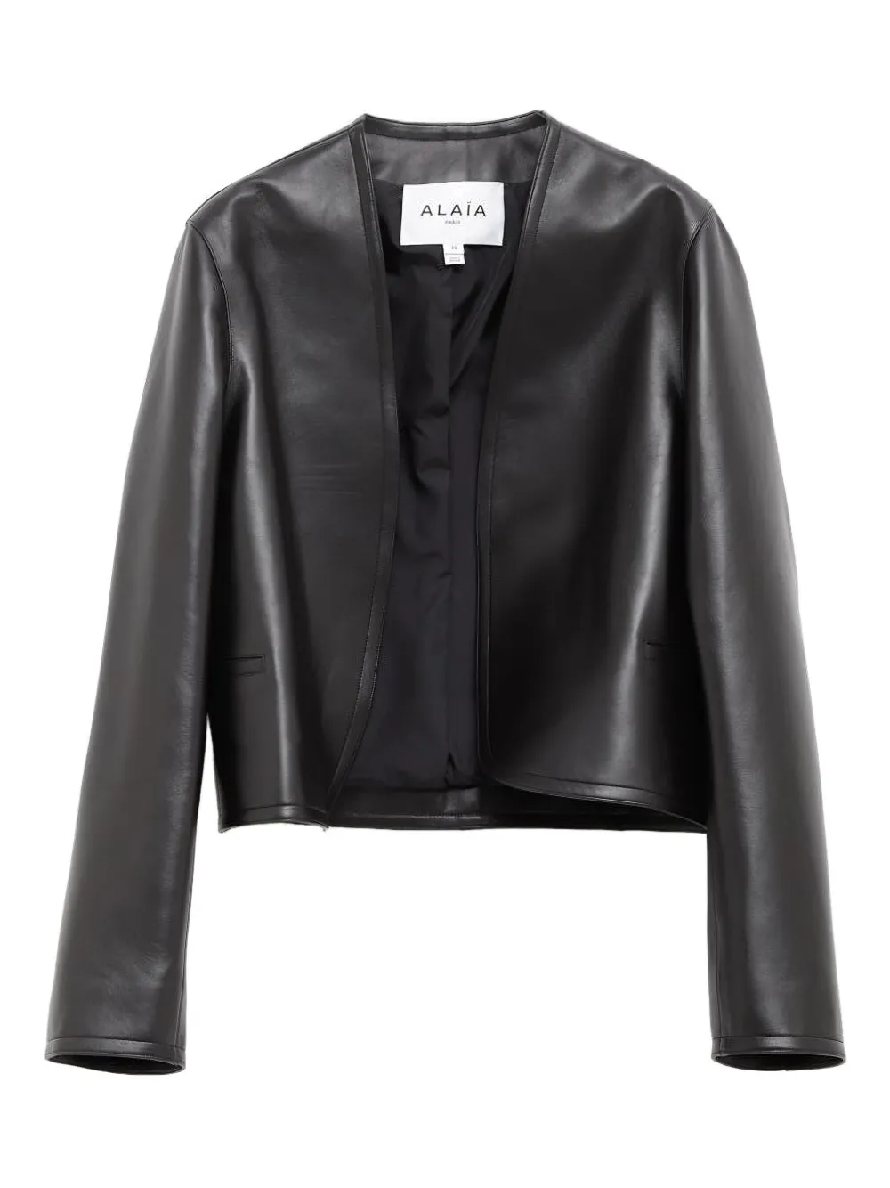 Alaïa chamarra de piel | negro | Image 1