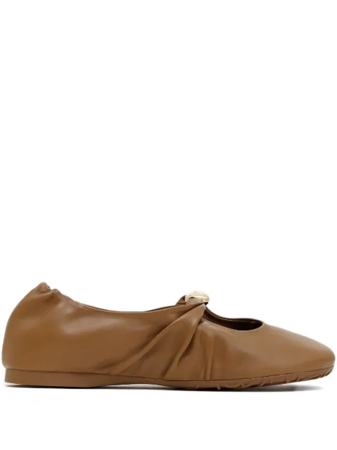 LOEWE knotted leather flats
