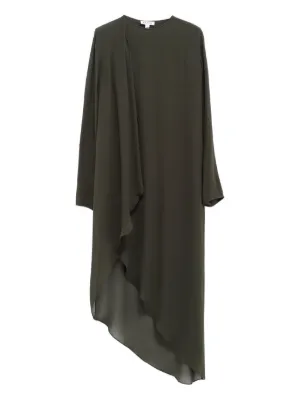 long asymmetric dress STIRLING TWIST ASYMMETRIC MAXI DRESS | OYSTER GREY — THIRD FORM main image 0