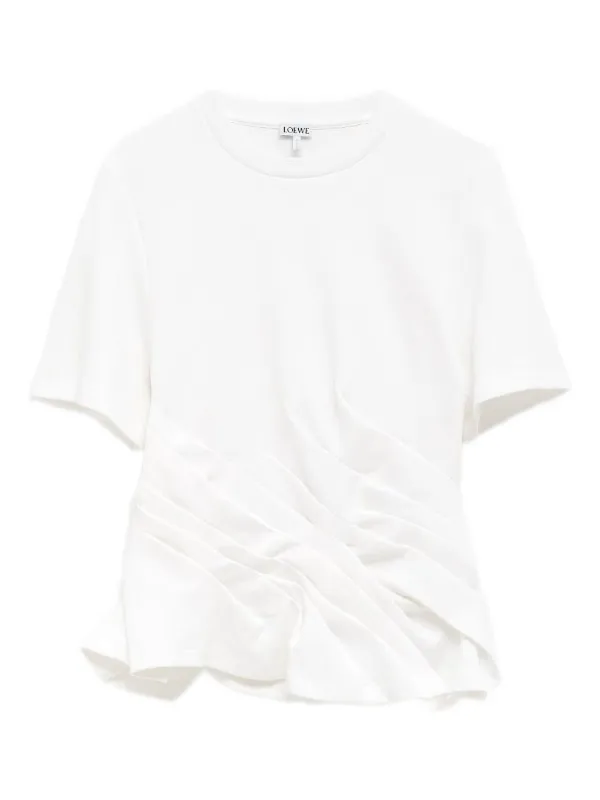 LOEWE プリーツ Tシャツ | ホワイト | FARFETCH JP