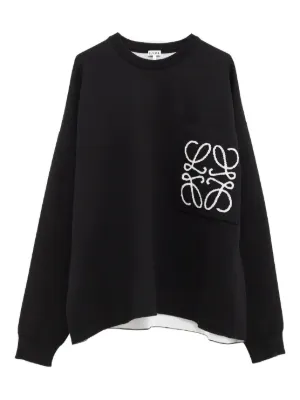 LOEWE Embroidered Sweatshirt スウェット ロゴ 刺繍 美品】LOEWE