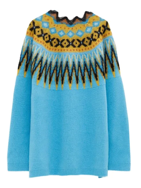 LOEWE Rundhals-Pullover mit Fairislemuster