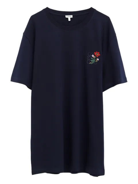 LOEWE floral-embroidered T-shirt