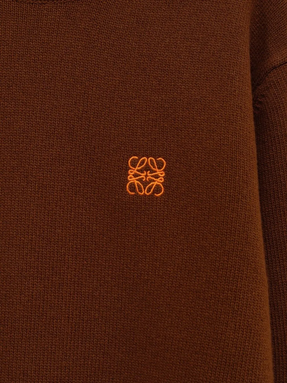 LOEWE Trui met geborduurd logo Bruin
