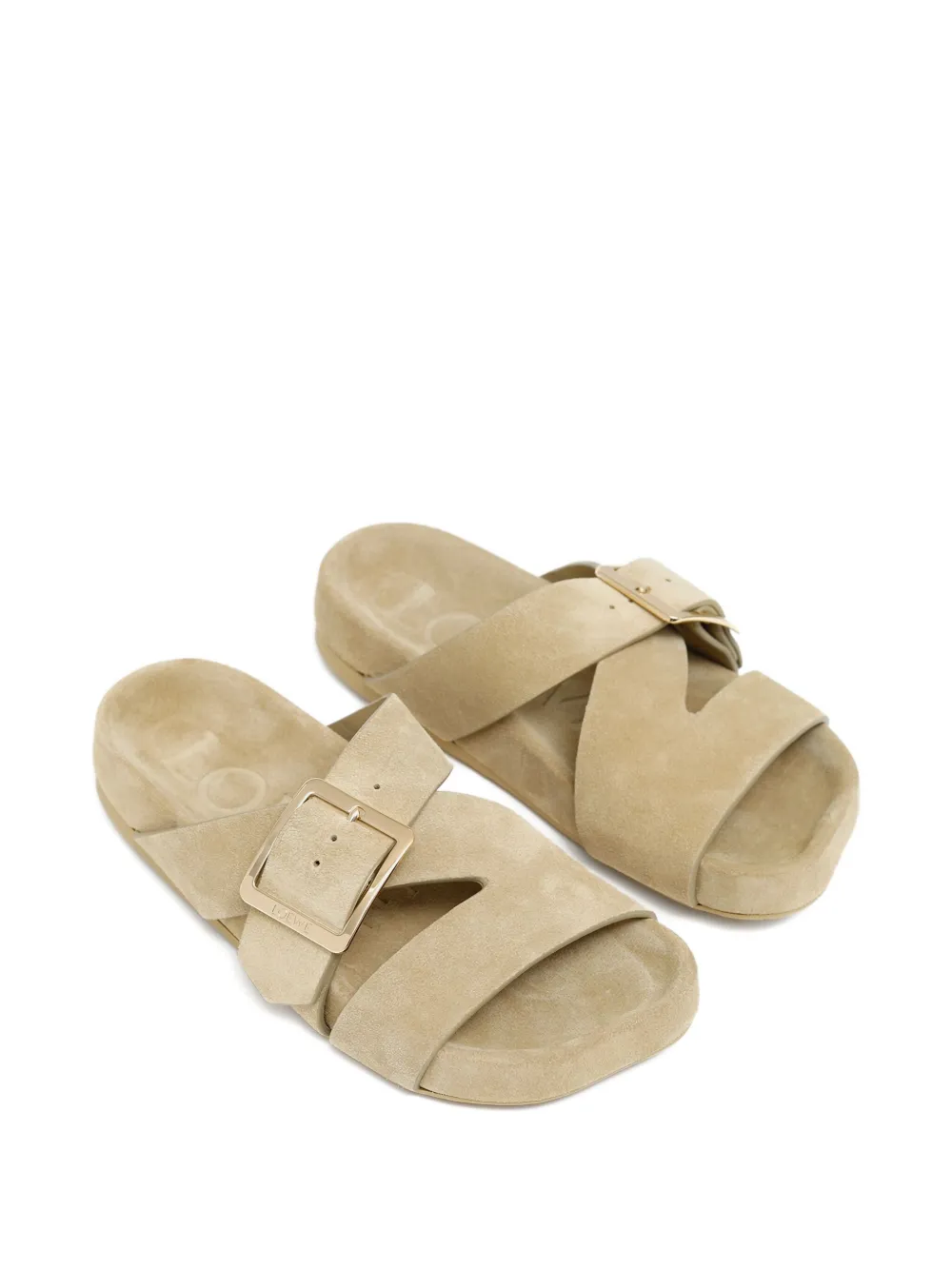 LOEWE buckle strap sandals Neutrals