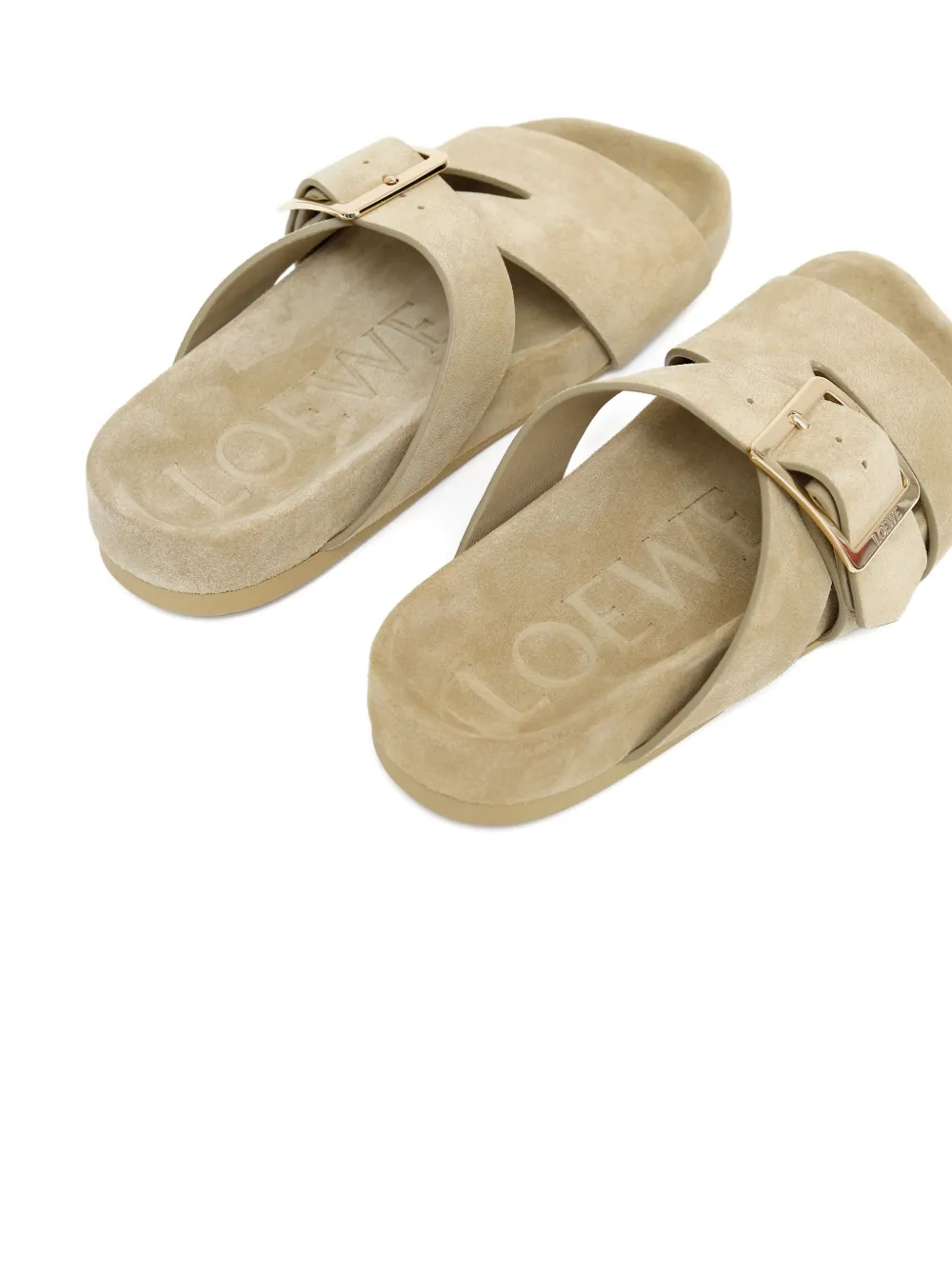 LOEWE buckle strap sandals Neutrals