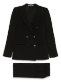 Tagliatore peak-lapels double-breasted suit - N1112 BLACK