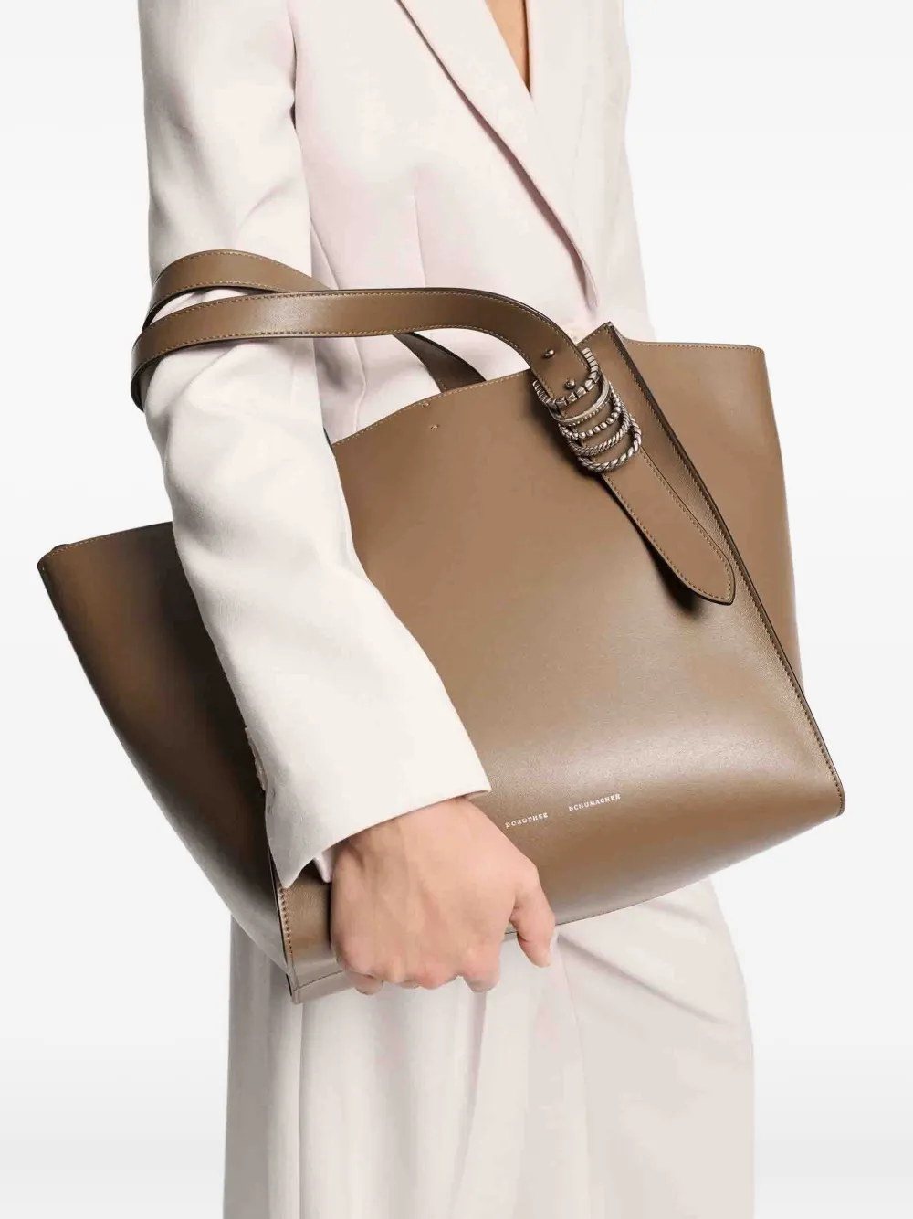  Dorothee Schumacher Leather Tote Bag - Brown 