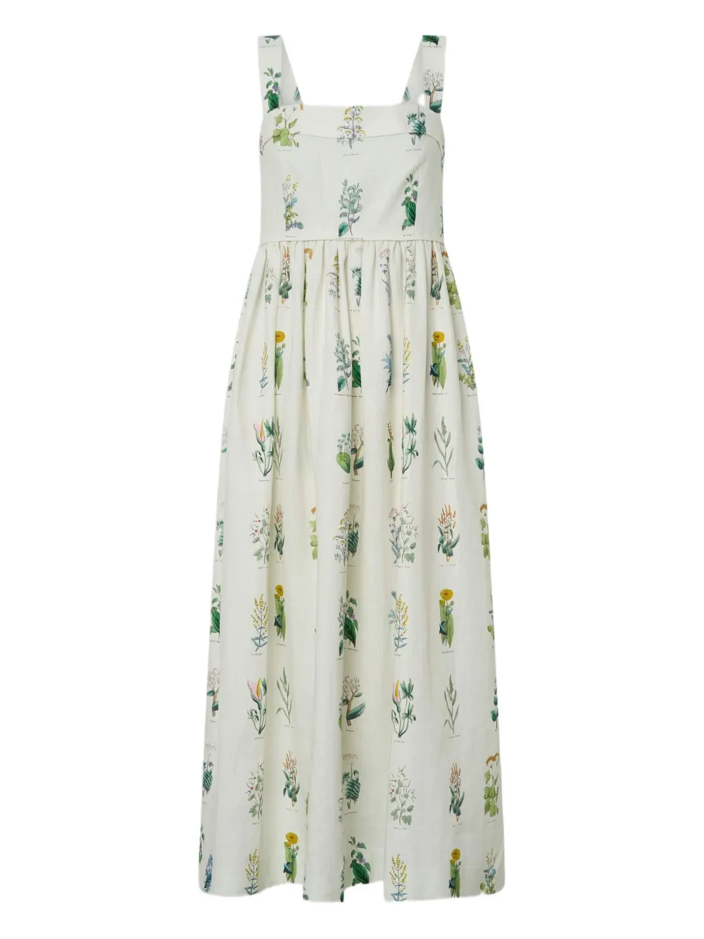 Oroton floral-print midi dress - Bianco