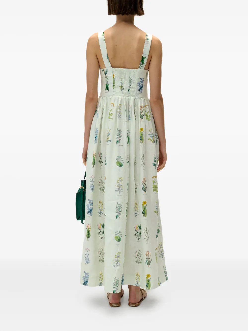 Oroton Midi-jurk met bloemenprint Wit