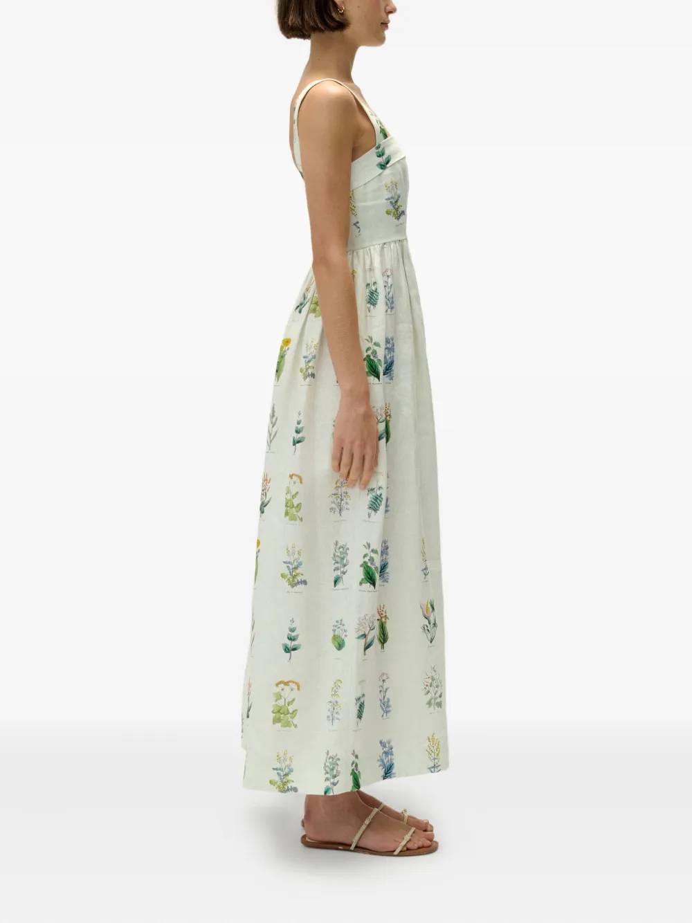 Oroton Midi-jurk met bloemenprint Wit