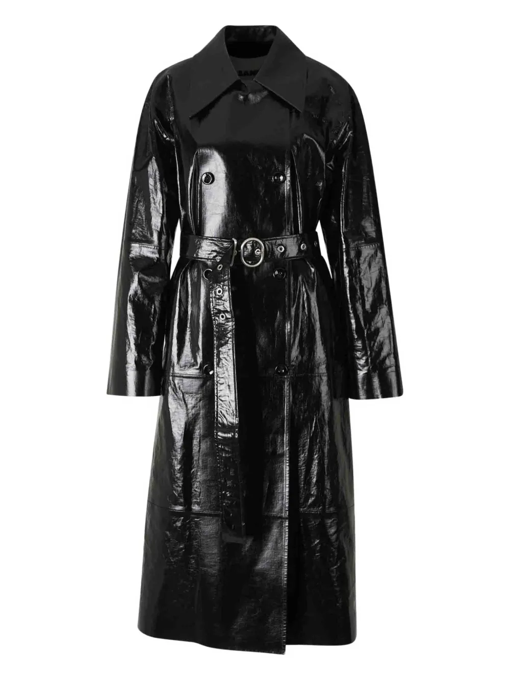 Jil Sander Linnen trenchcoat Zwart