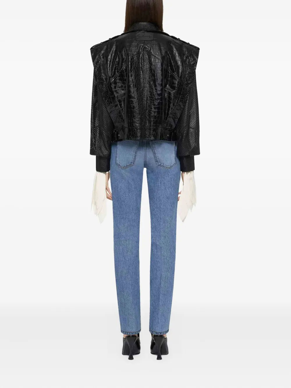 Givenchy Leren bikerjack Zwart