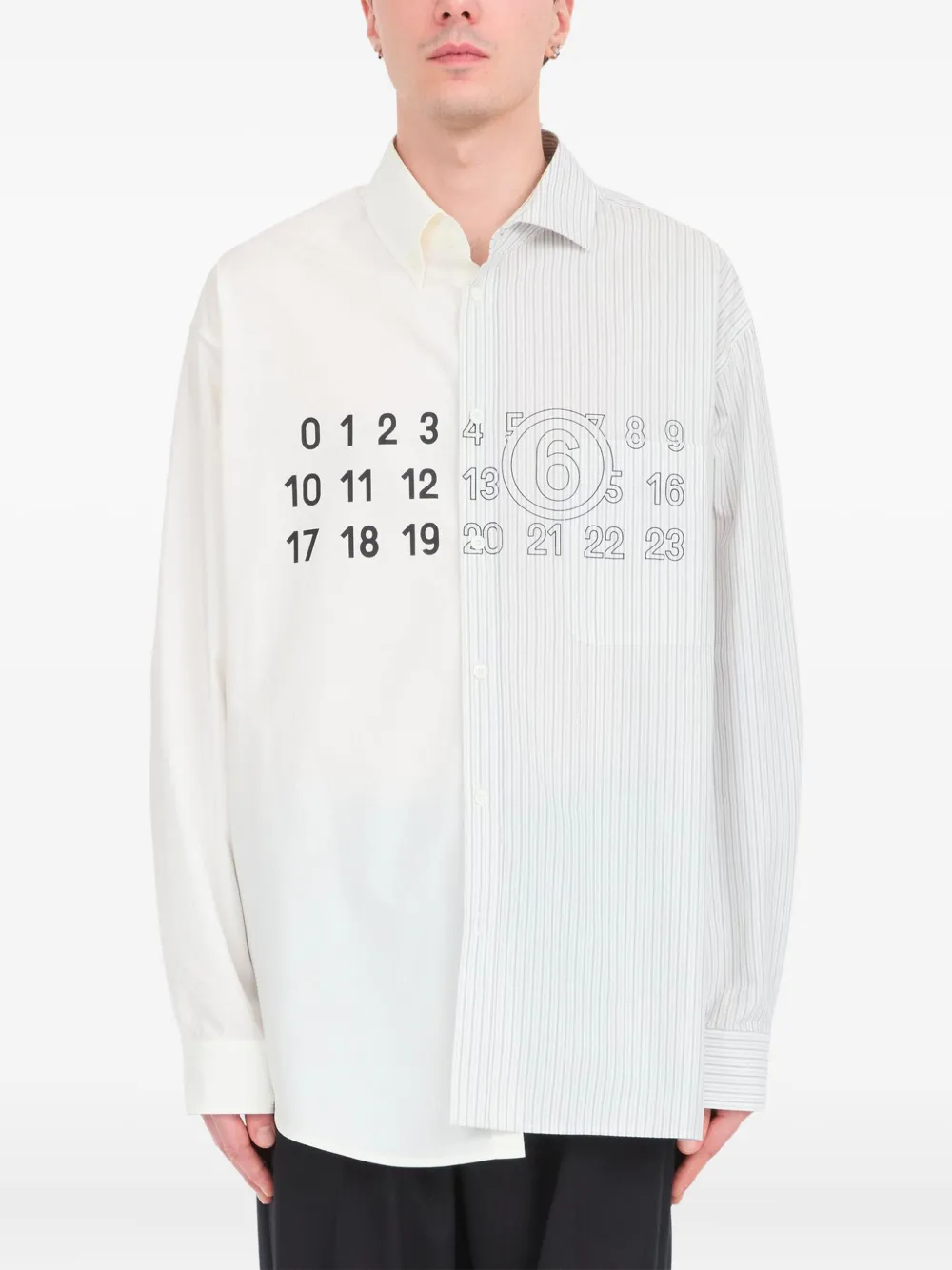 MM6 Maison Margiela camisa asimétrica | blanco | Image 1