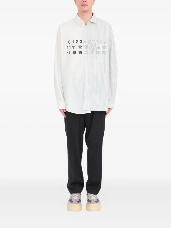 MM6 Maison Margiela アシンメトリー シャツ | ホワイト | FARFETCH JP