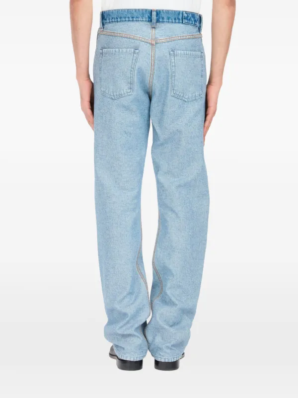 MM6 Maison Margiela ライトブルーデニム MM6 Maison Margiela インサイドアウト ストレートジーンズ