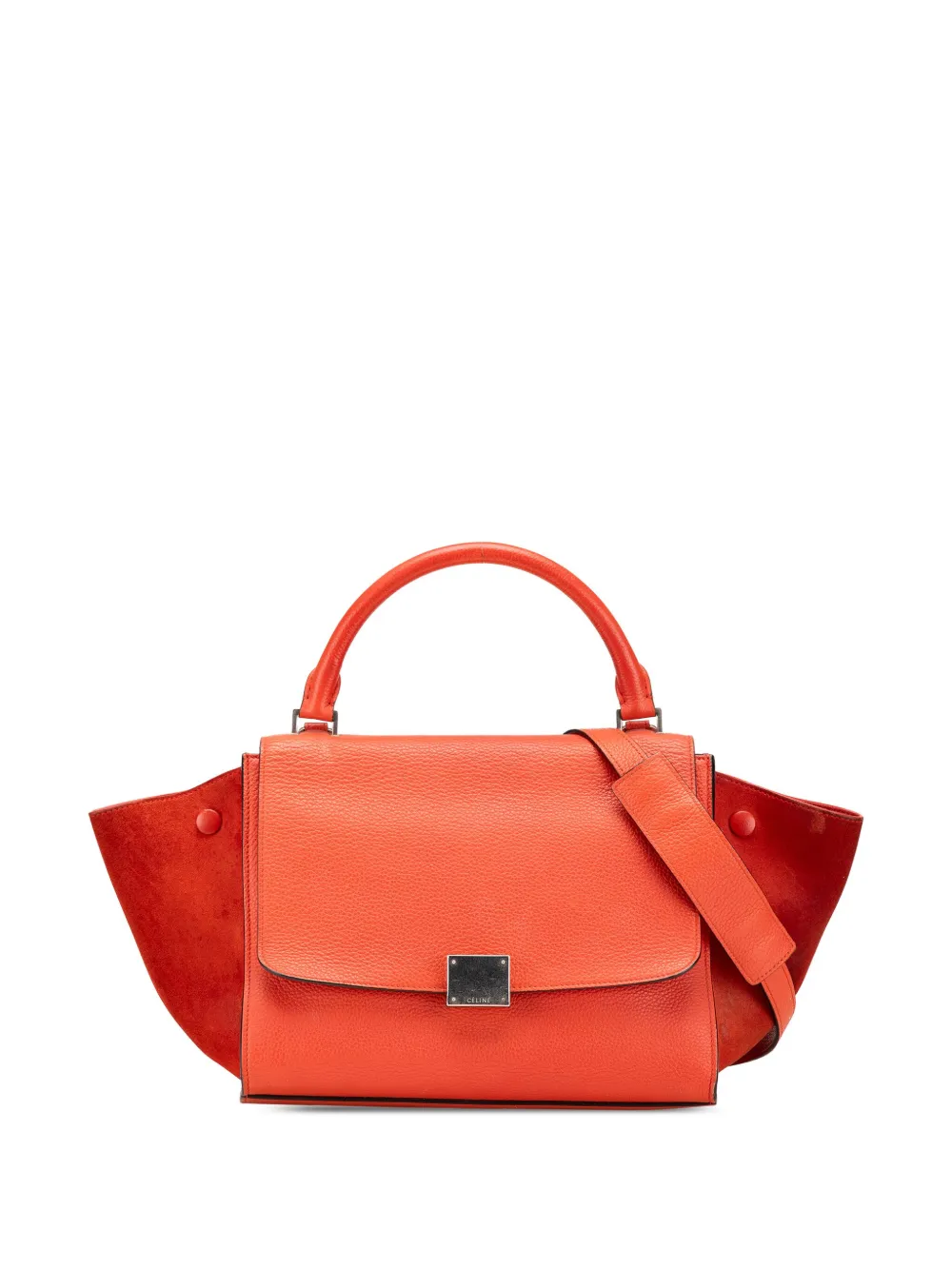 Céline Pre-Owned 2015 Small Leather Trapeze satchel | Orange | Image 1