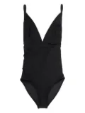 TOTEME V-neck tie-back swimsuit - Black