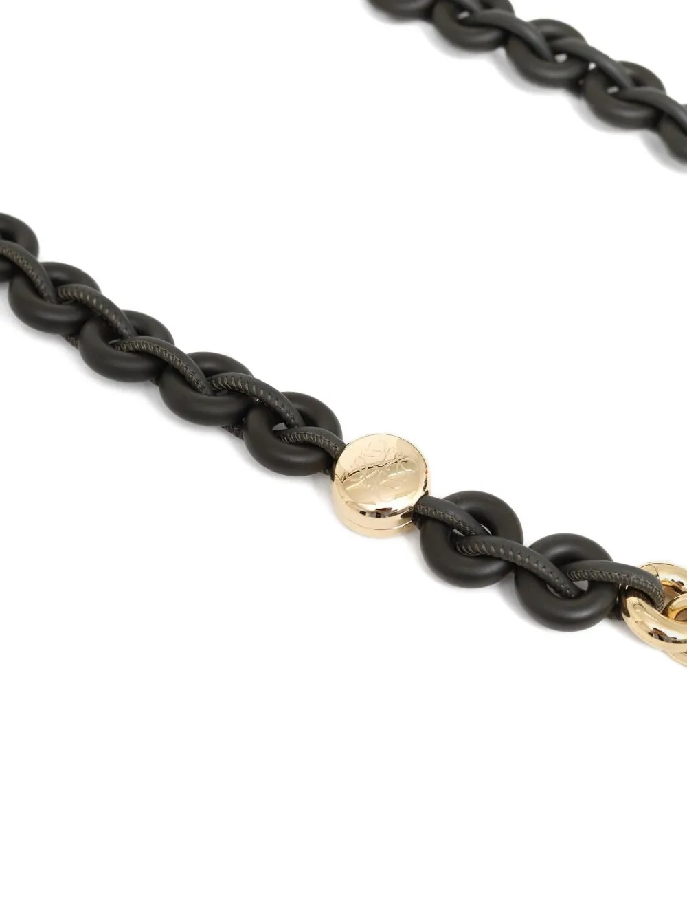 LOEWE Tracolla in pelle intrecciata con catena | Image 2