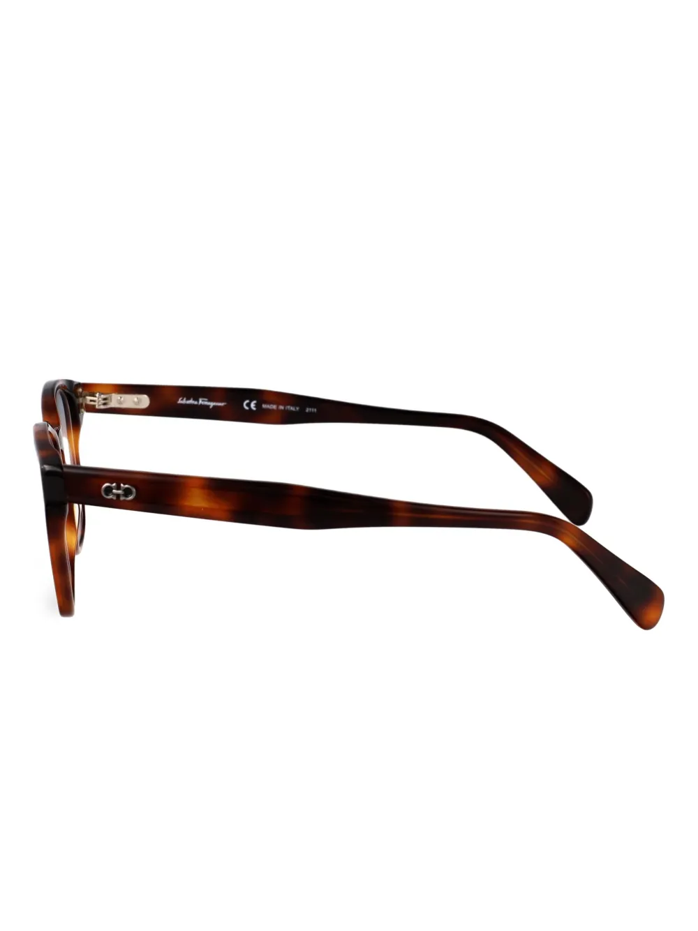 Ferragamo Bril met vierkant montuur Bruin