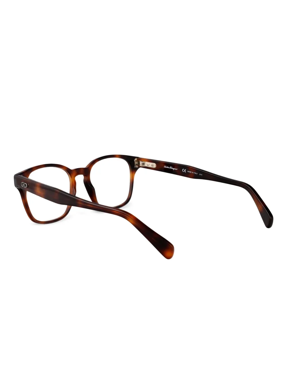 Ferragamo Bril met vierkant montuur Bruin
