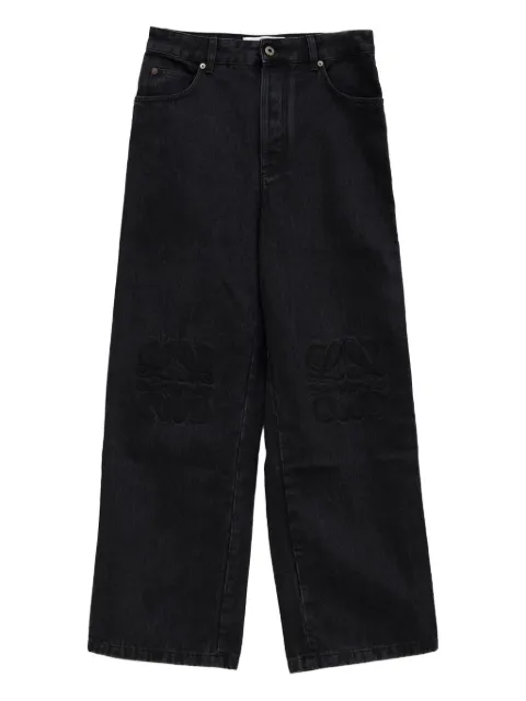 LOEWE logo-embroidered cotton jeans