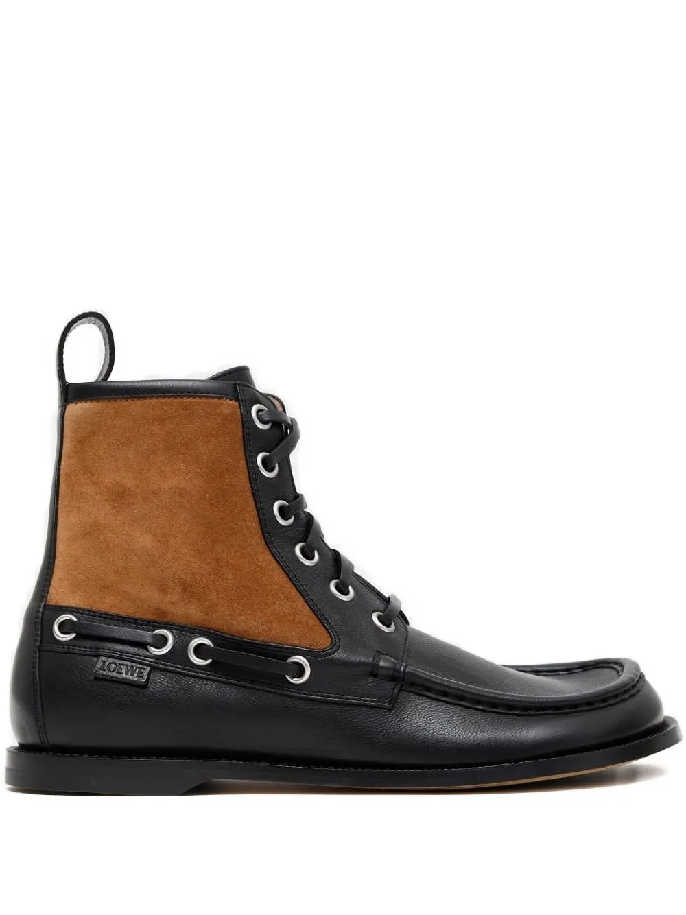 Loewe Campo Lace-up Boots In Black